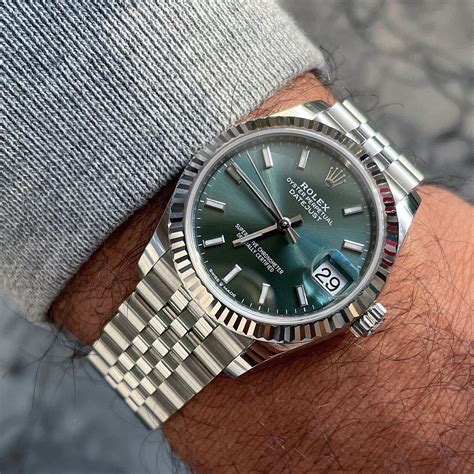 rolex datejust gris|rolex datejust green dial 41mm.